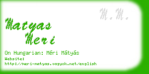 matyas meri business card