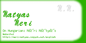 matyas meri business card